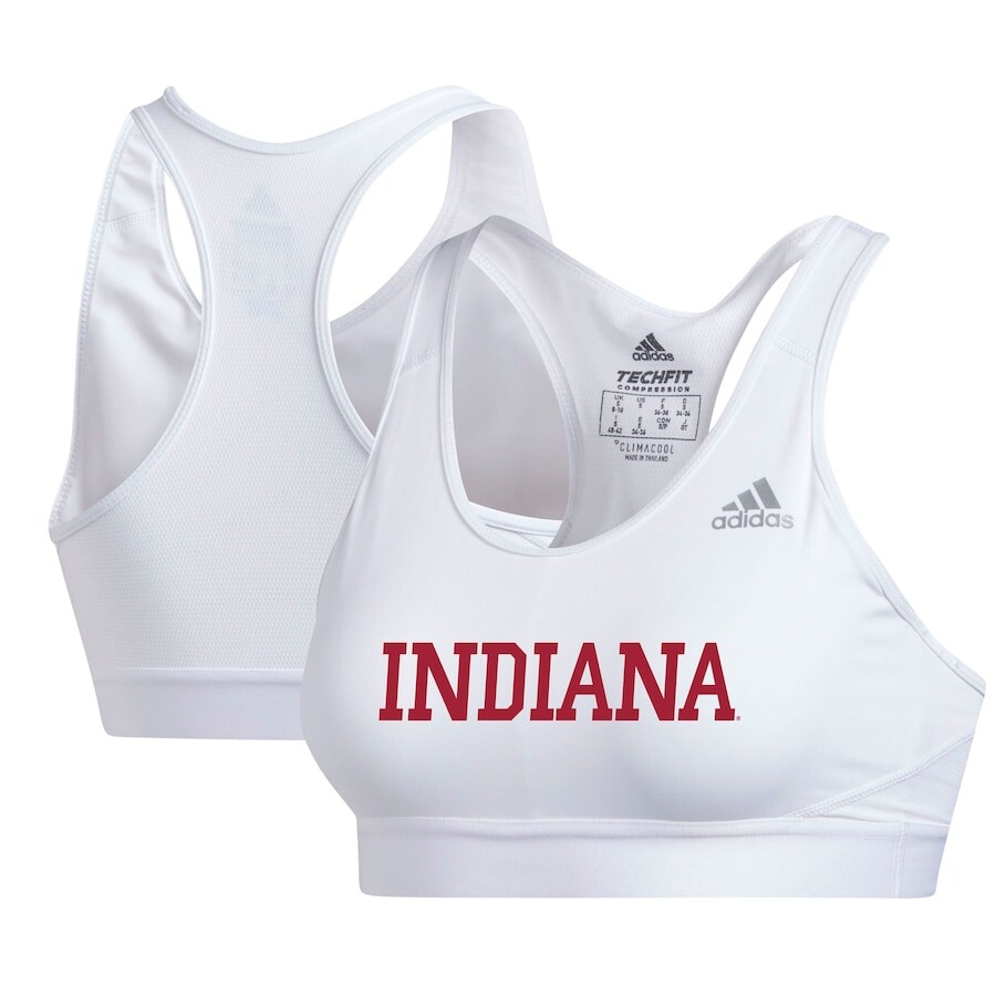 

Спортивный бюстгальтер adidas Indiana Hoosiers, белый