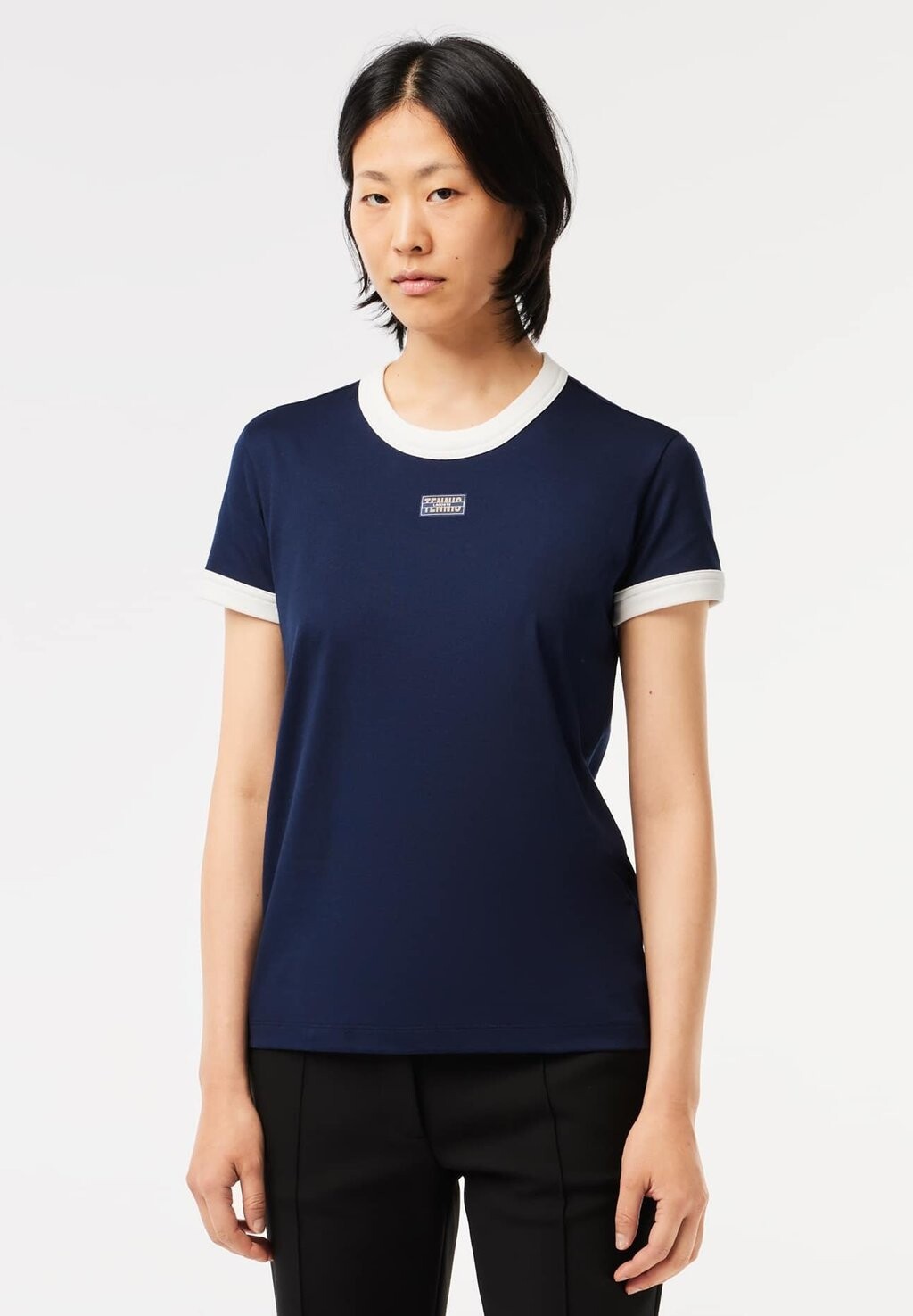 

Футболка с принтом Lacoste, темно-синий