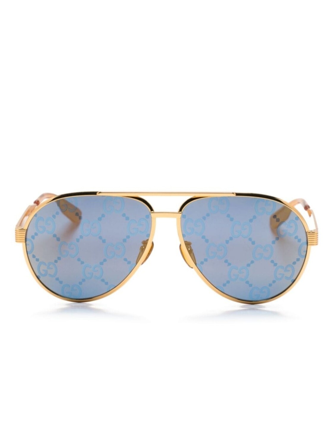

Gucci Eyewear солнцезащитные очки-пилоты GG, золотистый