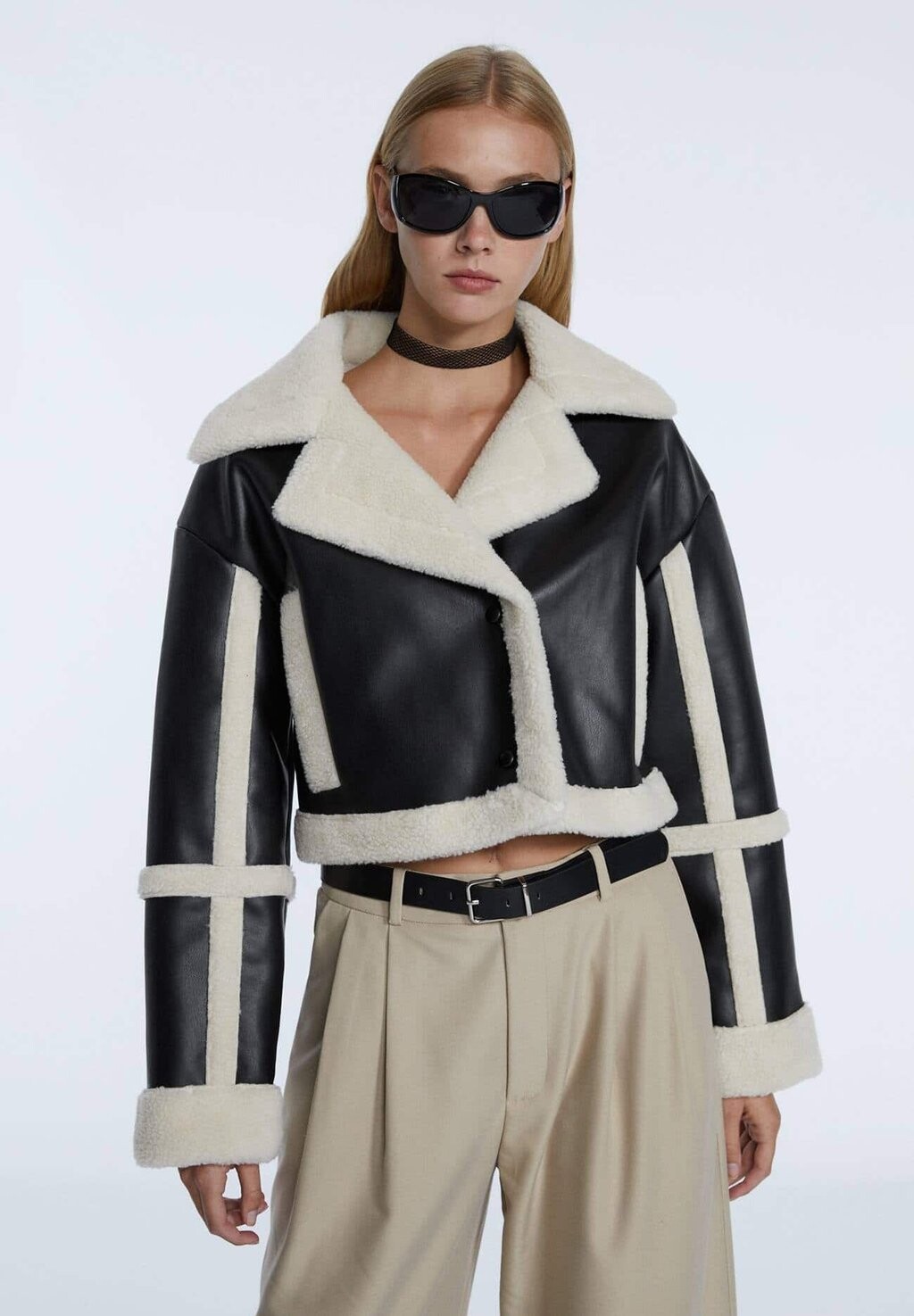 

Куртка из искусственной кожи Stradivarius