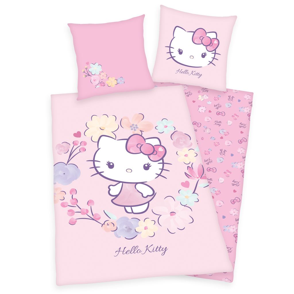 

Постельное белье «Hello Kitty»/детское постельное белье, 100% хлопок (Renforce), 80х80 см + 135х200 см Herding