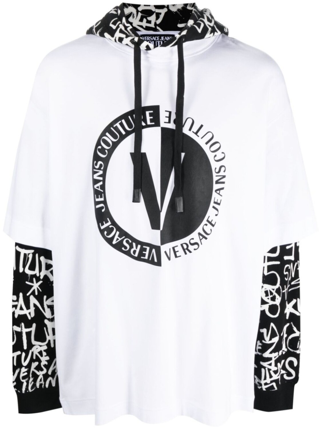 

Versace Jeans Couture худи со вставками и логотипом, белый