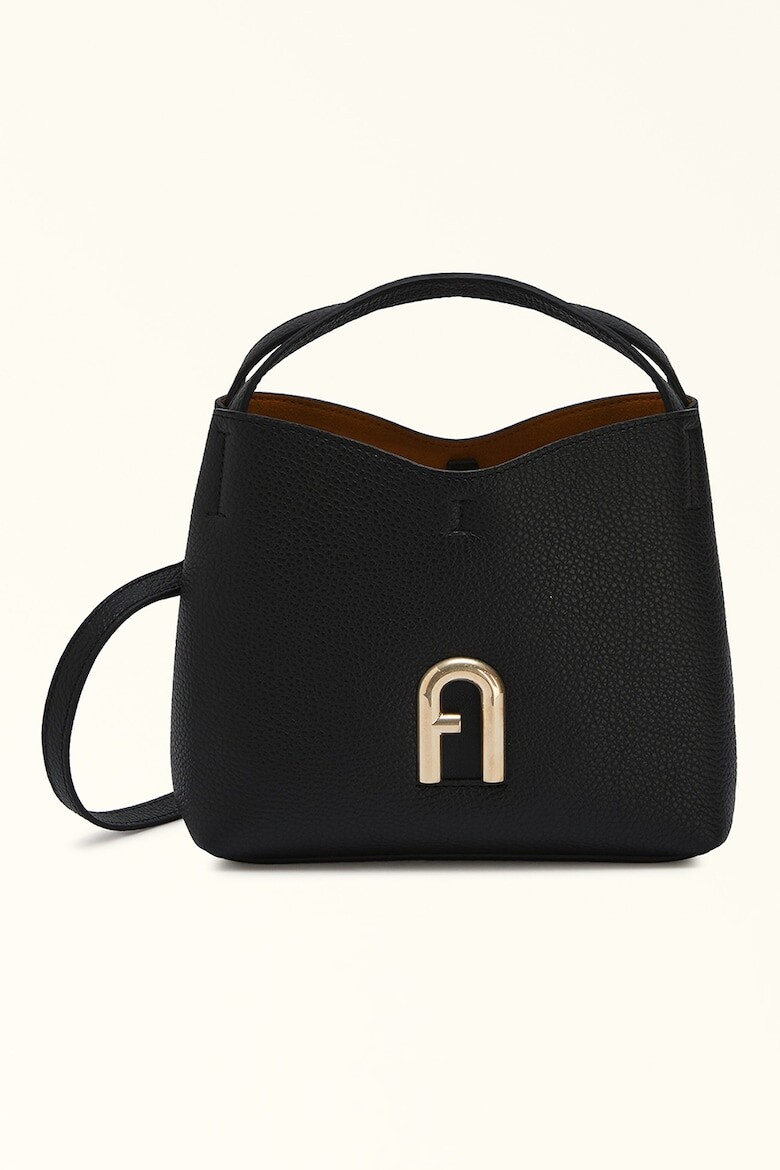 

Кожаная сумка-хобо Primula Furla, черный