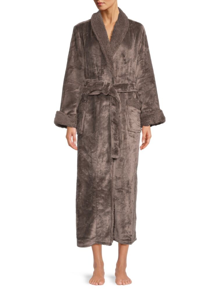 

Халат из искусственной овчины Natori, тауп