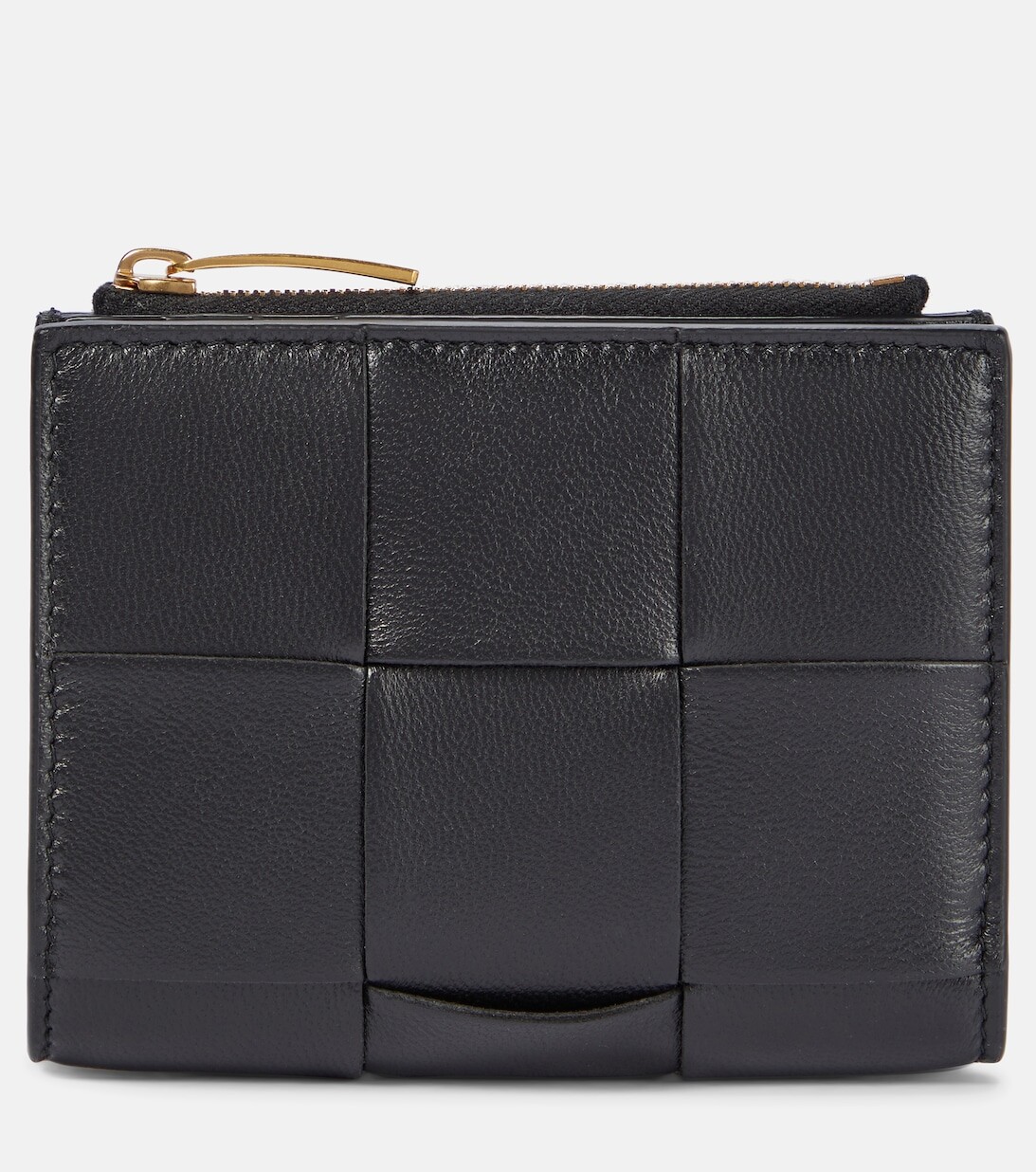 

Маленький кошелек Bi-Fold из кожи Intrecciato Bottega Veneta, черный
