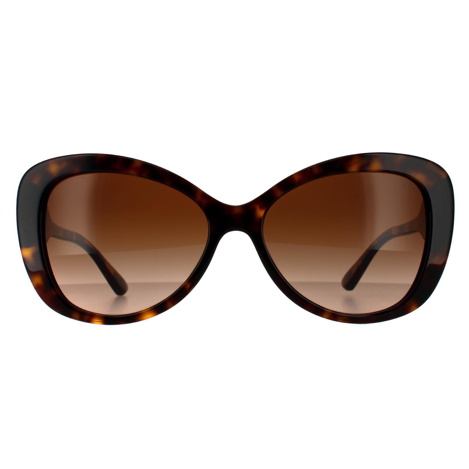 Модные темно-черепаховые коричневые солнцезащитные очки с градиентом Michael Kors, коричневый