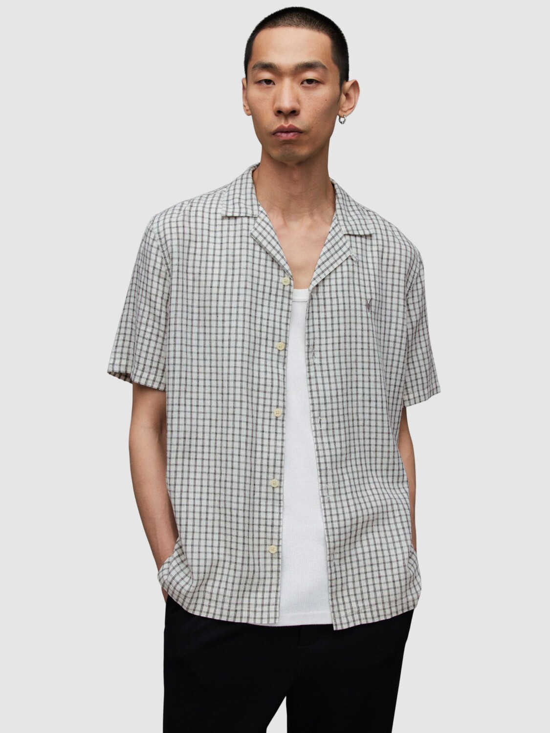

Рубашка с коротким рукавом AllSaints Shannon, белый/разноцветный