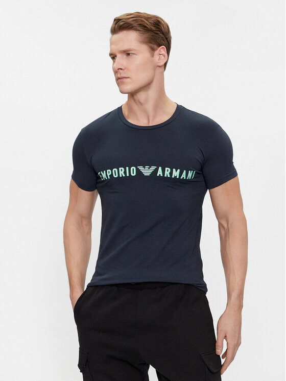 

Футболка стандартного кроя Emporio Armani Underwear, синий