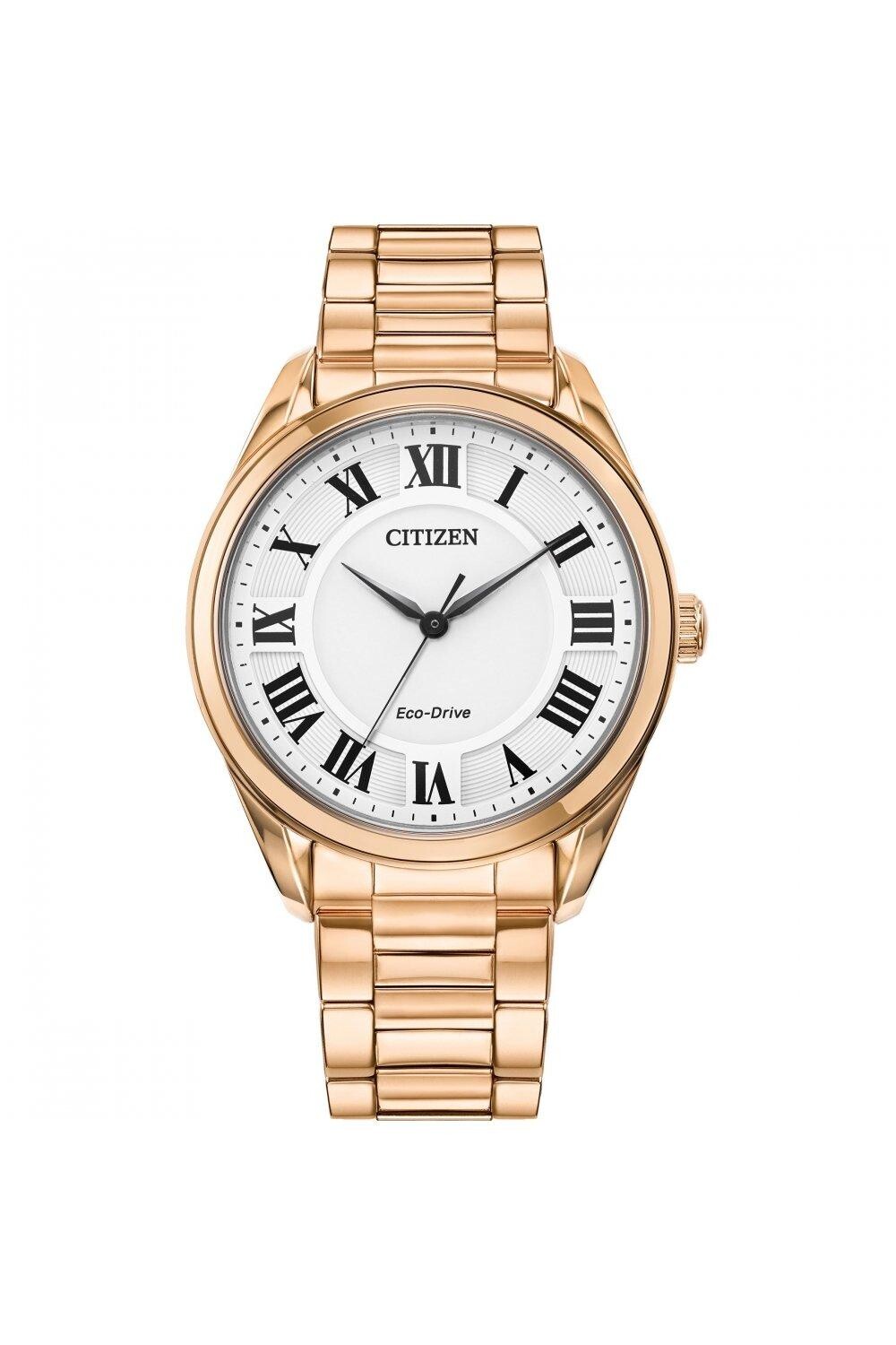 

Классические часы Eco-Drive Wr50 из нержавеющей стали с браслетом - Em0973-55A Citizen, белый