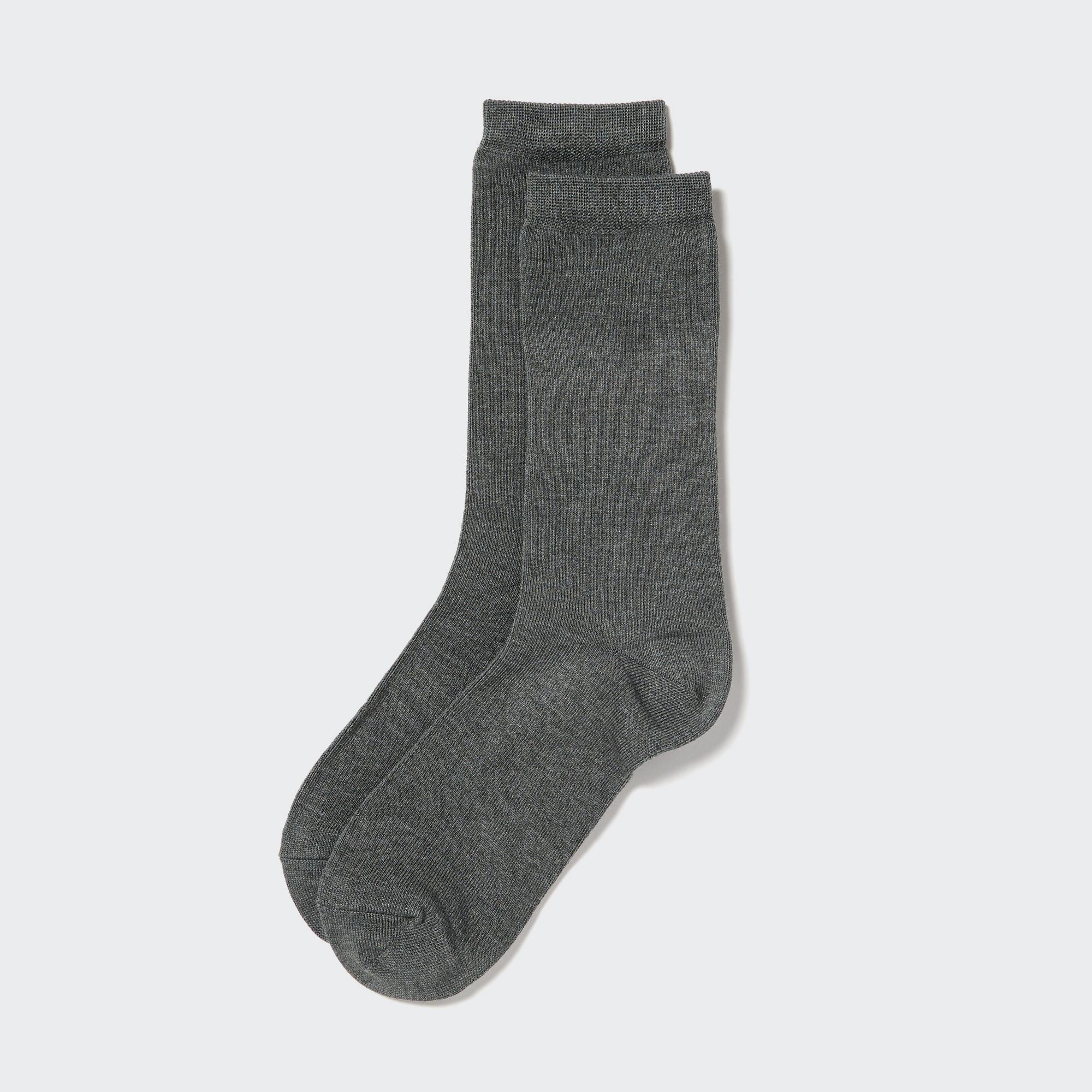Теплотехнические носки UNIQLO, темно-серый легинсы uniqlo maternity темно серый
