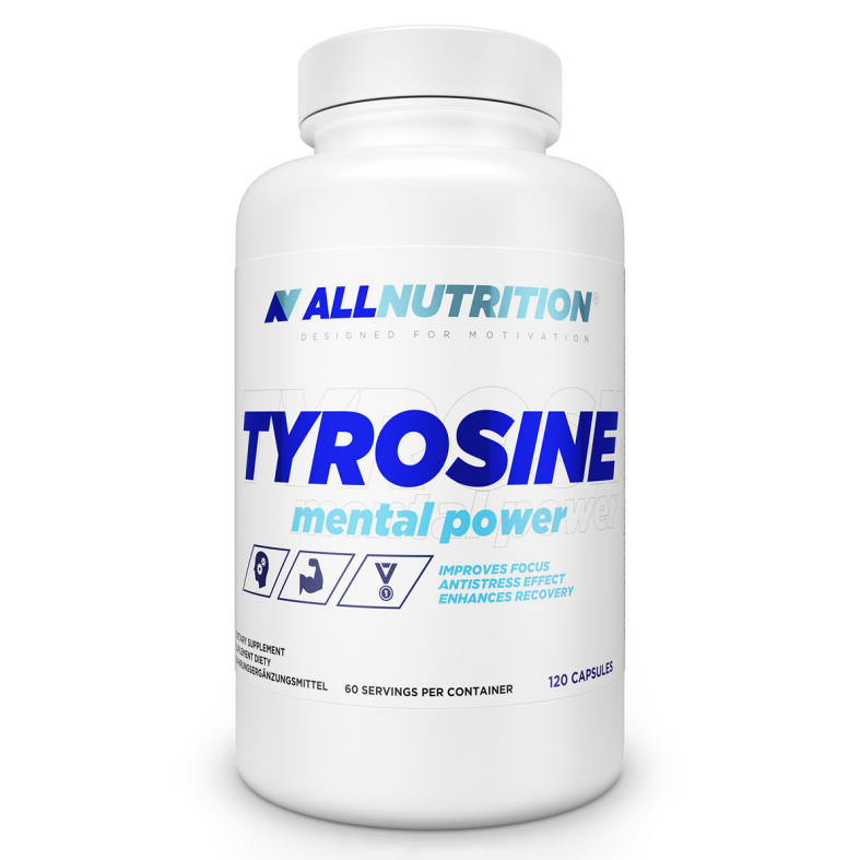 Allnutrition Tyrosine Mental Powerкапсулы, поддерживающие увеличение энергии и концентрации, 120 шт. allnutrition melatonin forte kropleснотворное 30 ml
