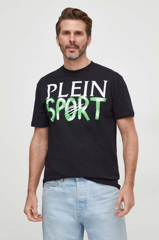 

PLEIN SPORT хлопковая футболка Plein Sport, черный