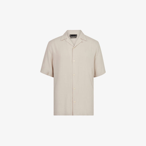 

Тканая рубашка свободного кроя с короткими рукавами Venice Allsaints, коричневый