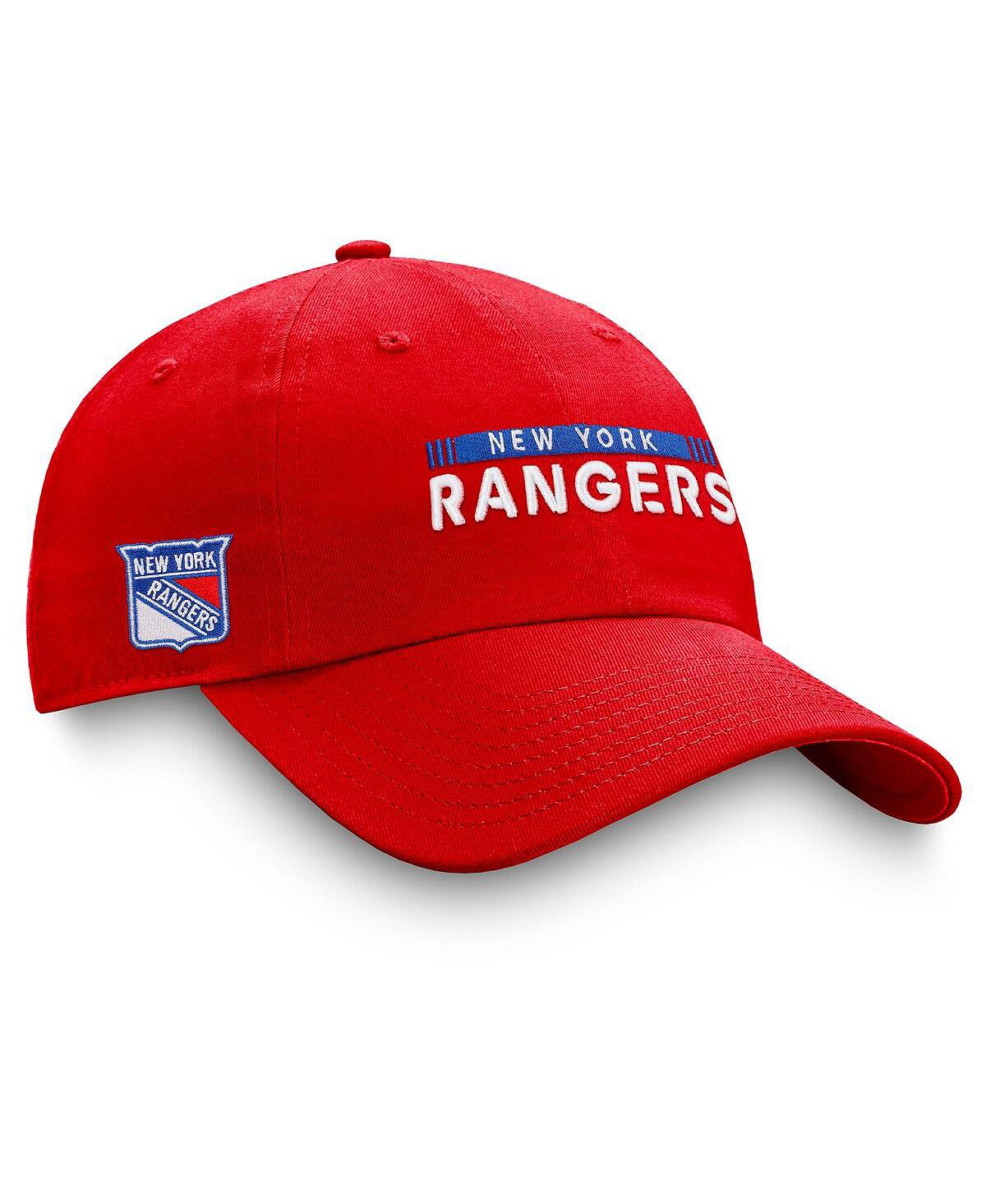 

Мужская красная фирменная регулируемая кепка New York Rangers Authentic Pro Rink Fanatics