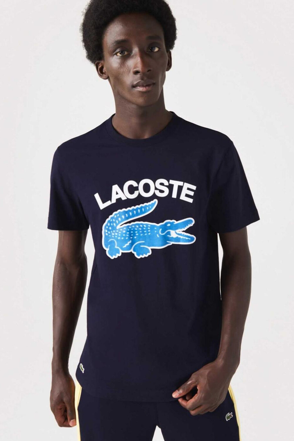 

Мужская темно-синяя футболка Lacoste, темно-синий