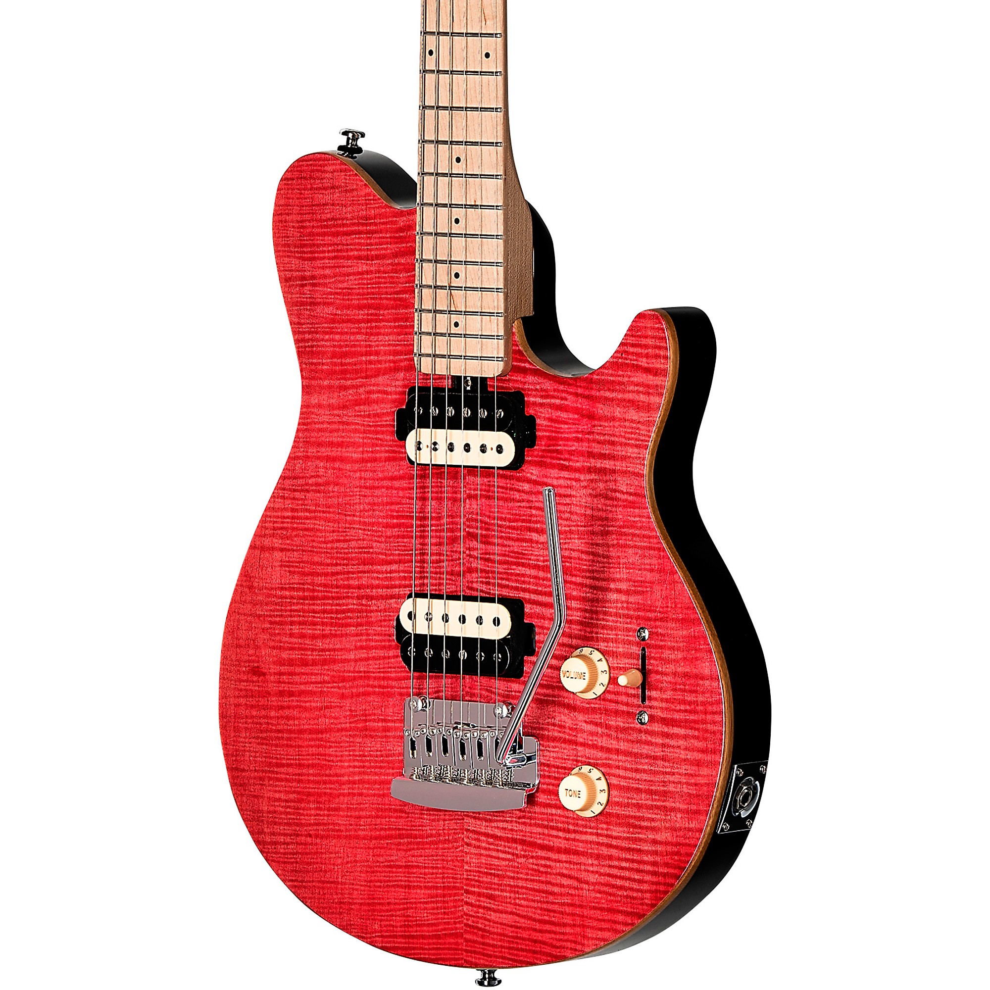 цена Электрогитара Sterling by Music Man Axis AX3 Flame Maple Top Stain Pink