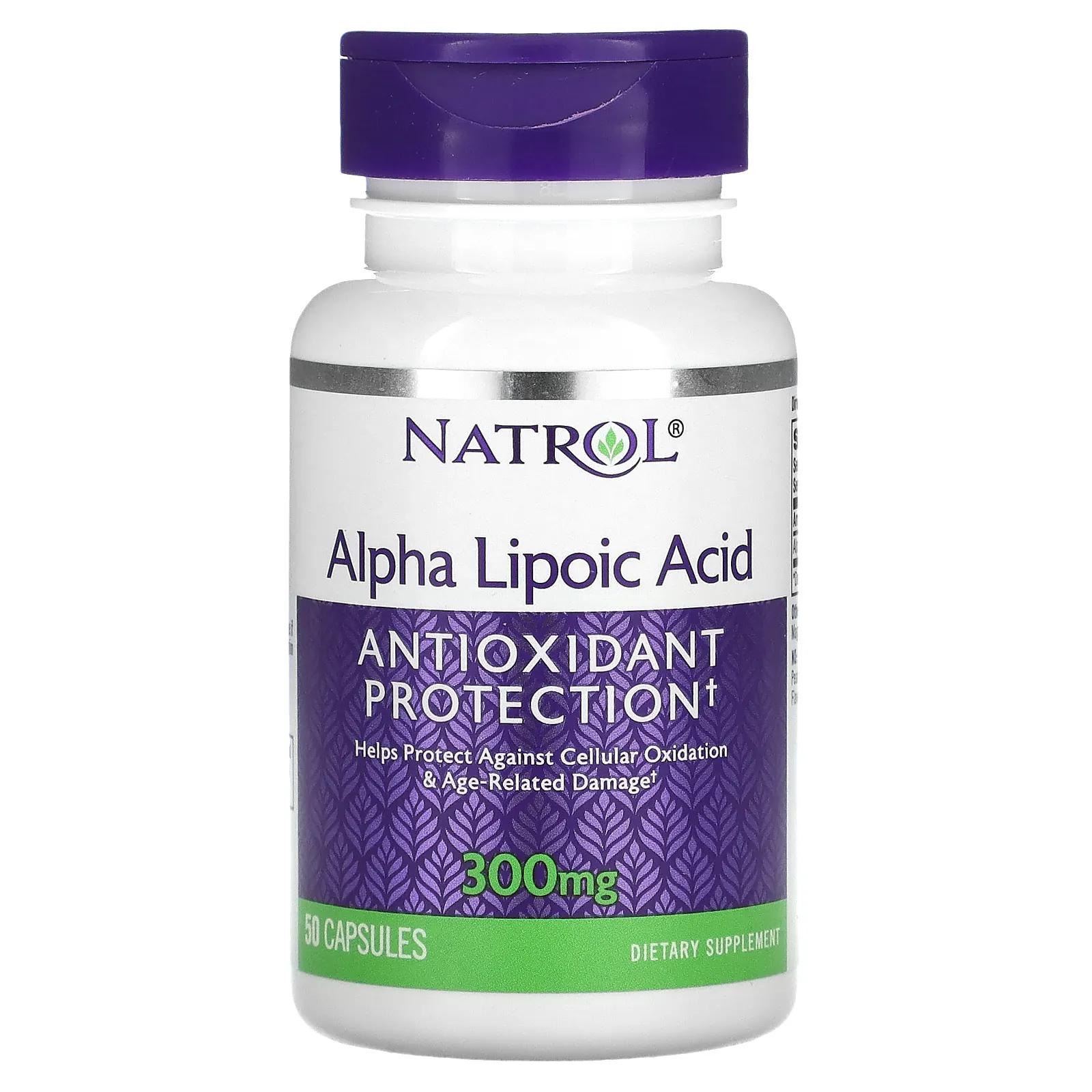 Natrol Альфа-липоевая кислота 300 мг 50 капсул metabolic maintenance альфа липоевая кислота 300 мг 100 растительных капсул