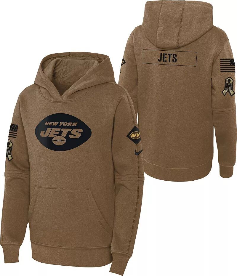

Коричневый худи Nike Youth New York Jets 2023 Salute to Service