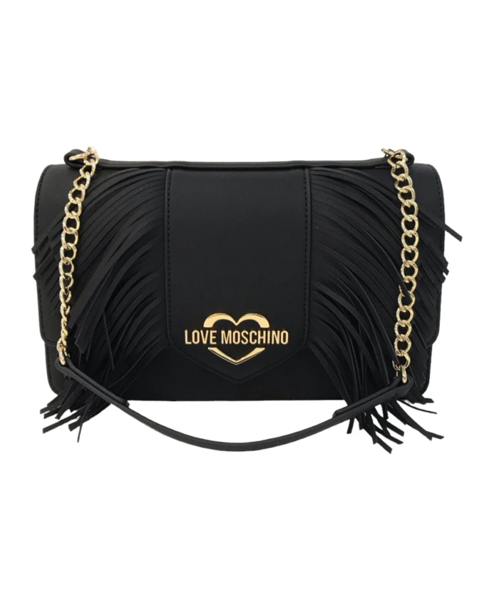 

Сумка на плечо с цепочкой и бахромой Love Moschino, черный