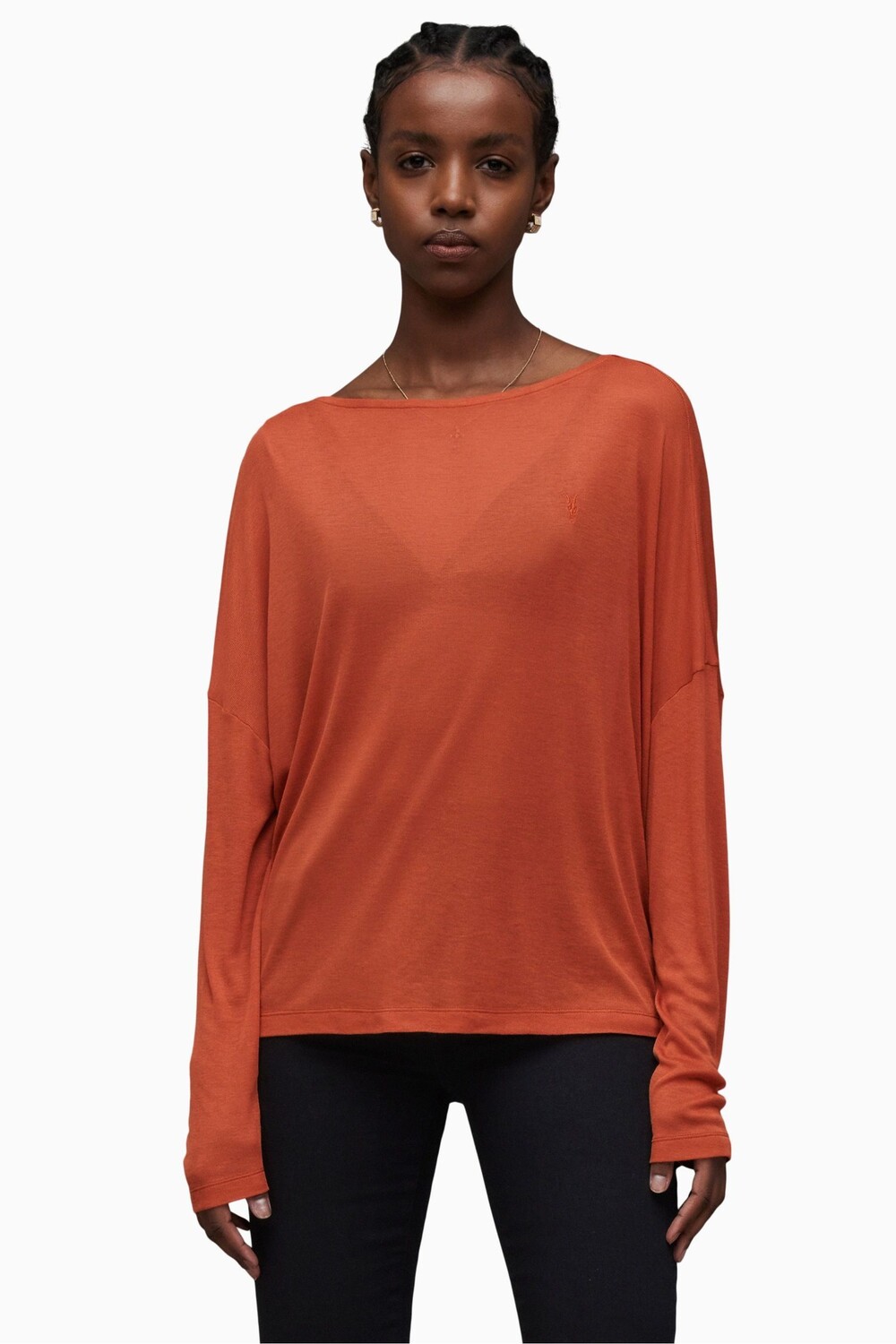 

Коричневая футболка AllSaints Rita Francesco All Saints, коричневый