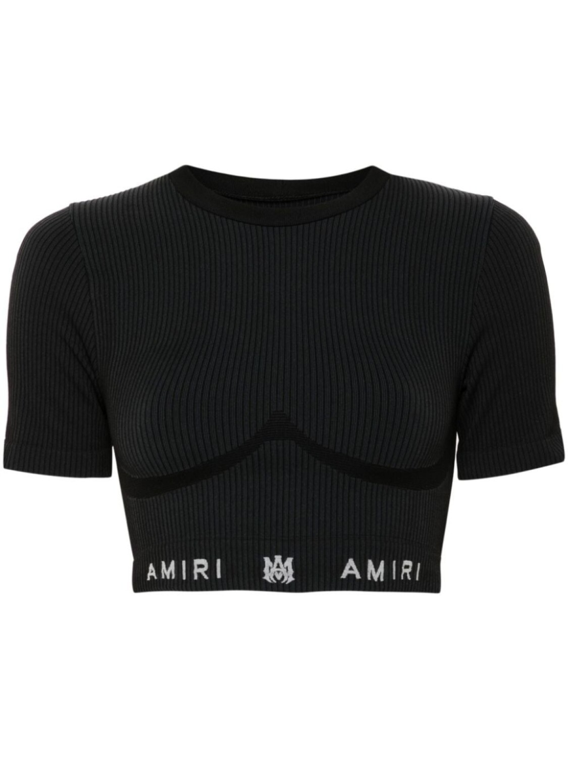 

AMIRI укороченный топ в рубчик, черный