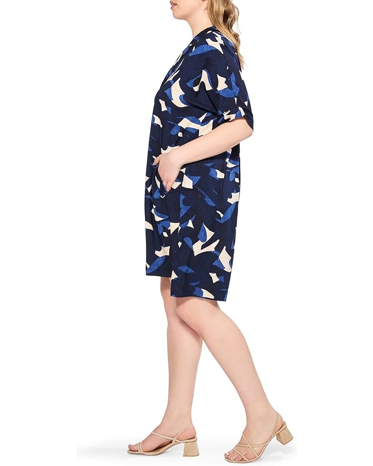 

Платье NIC+ZOE Plus Size Abstract Billow Dress, цвет Indigo Multi