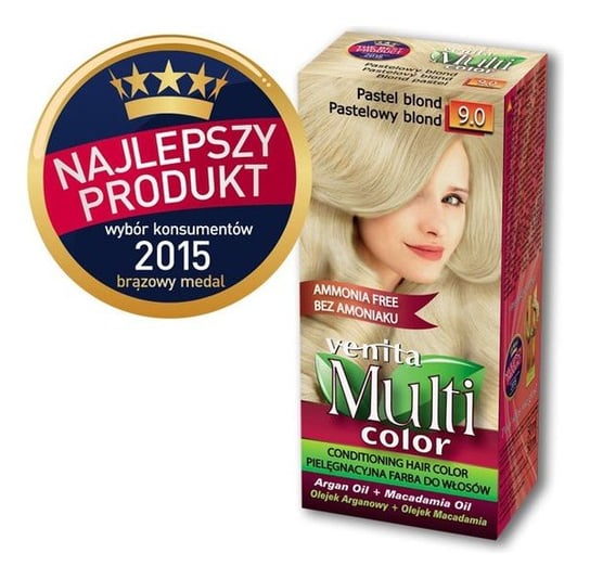 Краска для волос, 9.0 Пастельный Блондин Venita, Multi Color