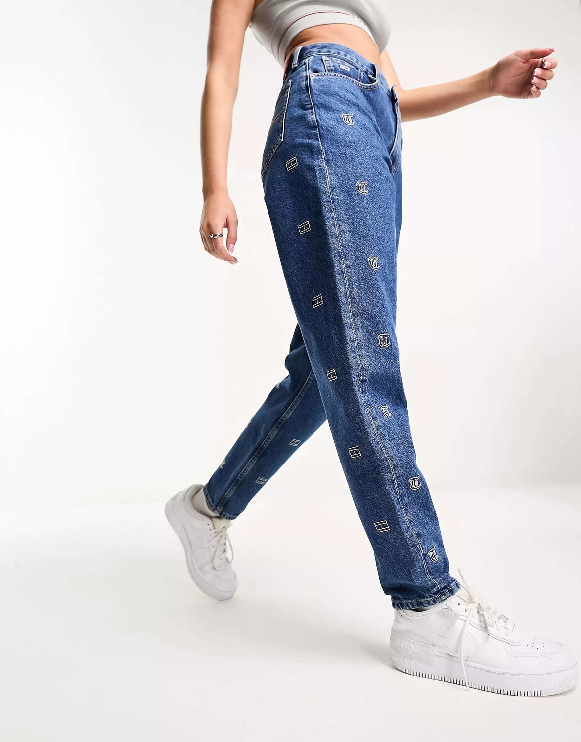 

Зауженные джинсы Momy с ультравысокой посадкой, после стирки Tommy Jeans