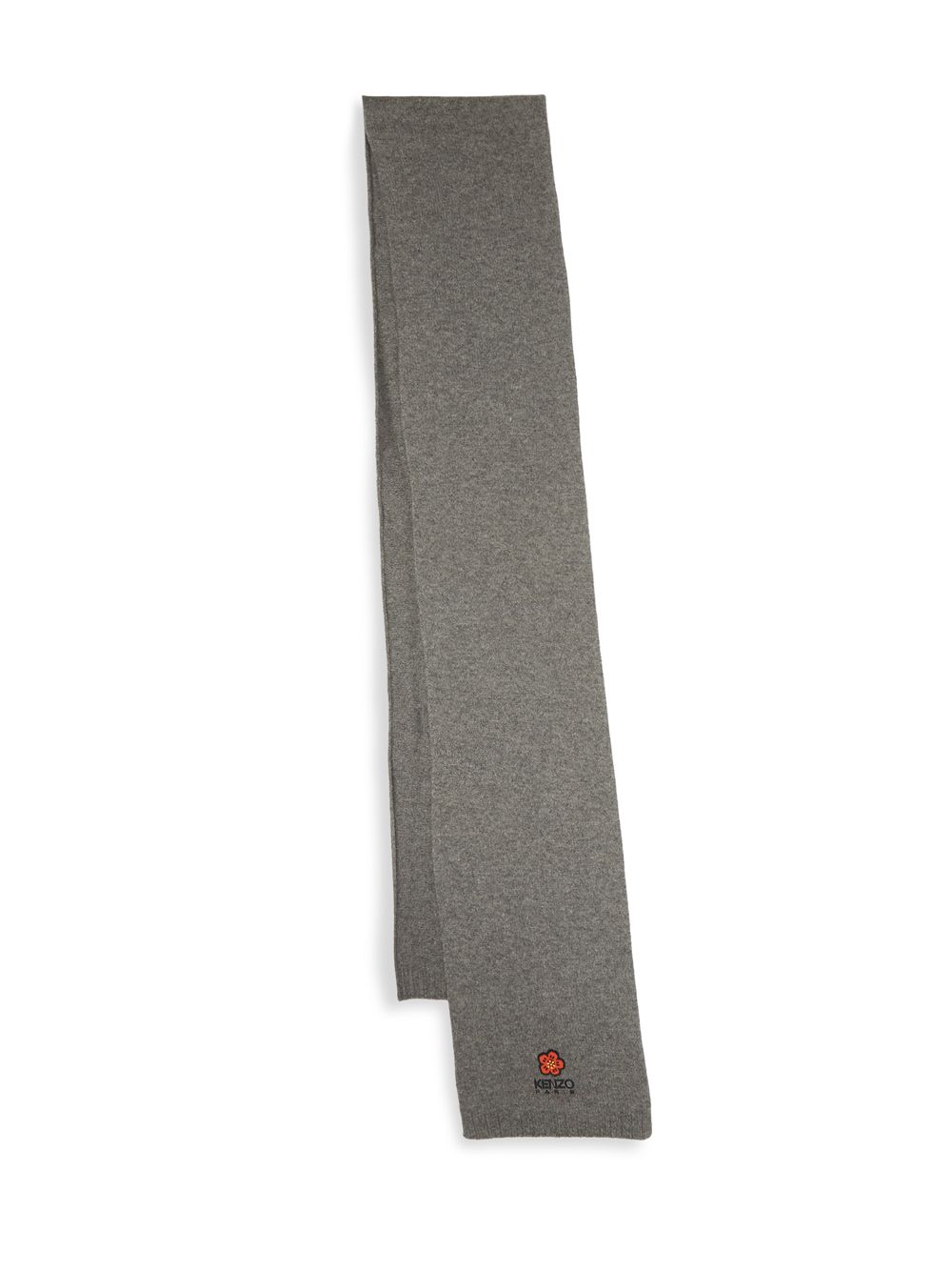 Шерстяной шарф с логотипом Poppy KENZO, серый полосатый шерстяной шарф kenzo черный