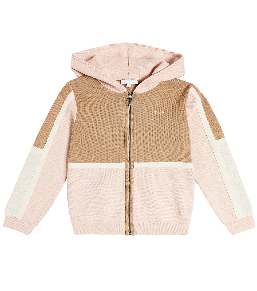 

Толстовка с цветными блоками из хлопка и шерсти Chloé, разноцветный