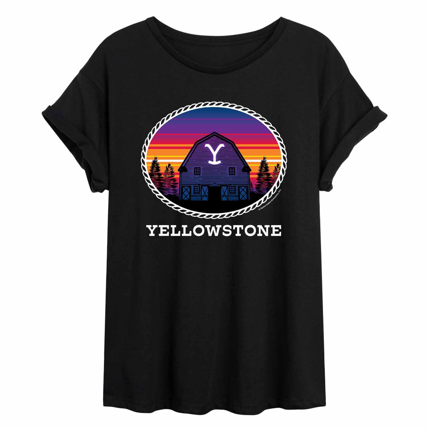 Юниорская футболка Yellowstone Sunset с струящимся рисунком Licensed Character