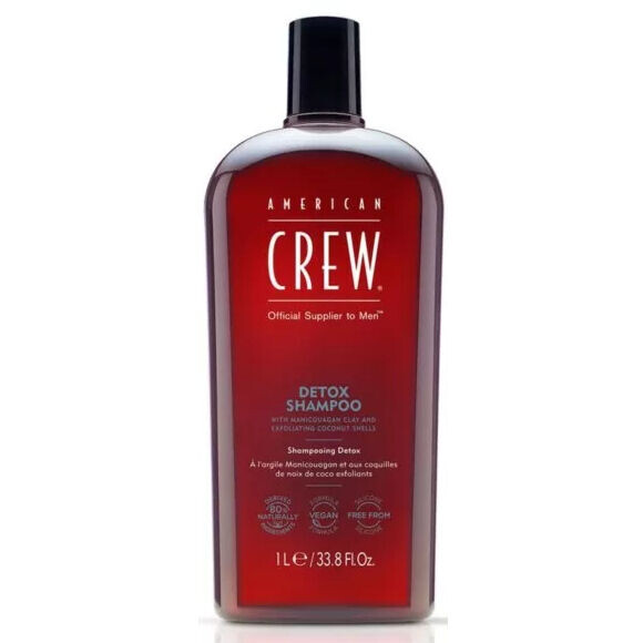 

Веганский шампунь глубокого очищения с пилингом American Crew Detox, 1000 мл