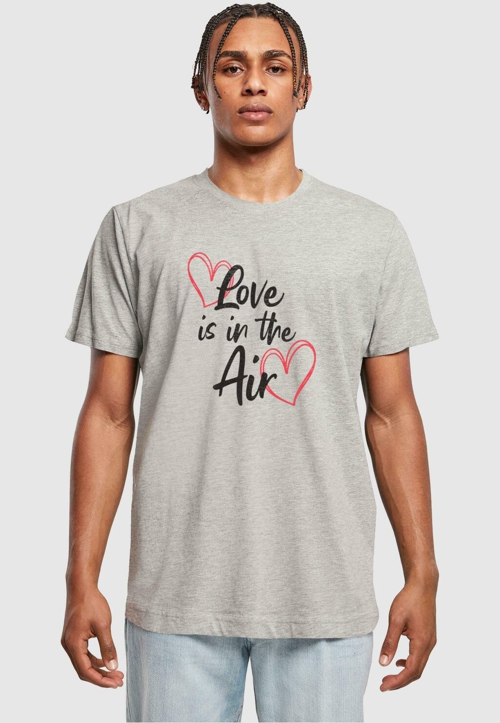 

Футболка с принтом VALENTINES DAY LOVE IS IN THE AIR Merchcode, серый