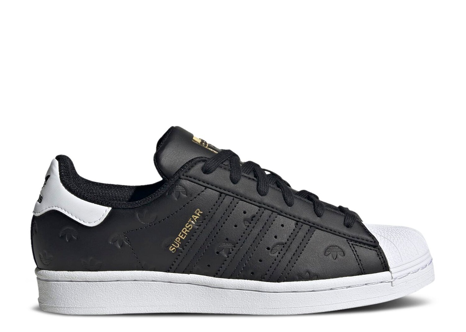 

Кроссовки adidas Wmns Superstar 'Allover Debossed Trefoils - Black White', черный