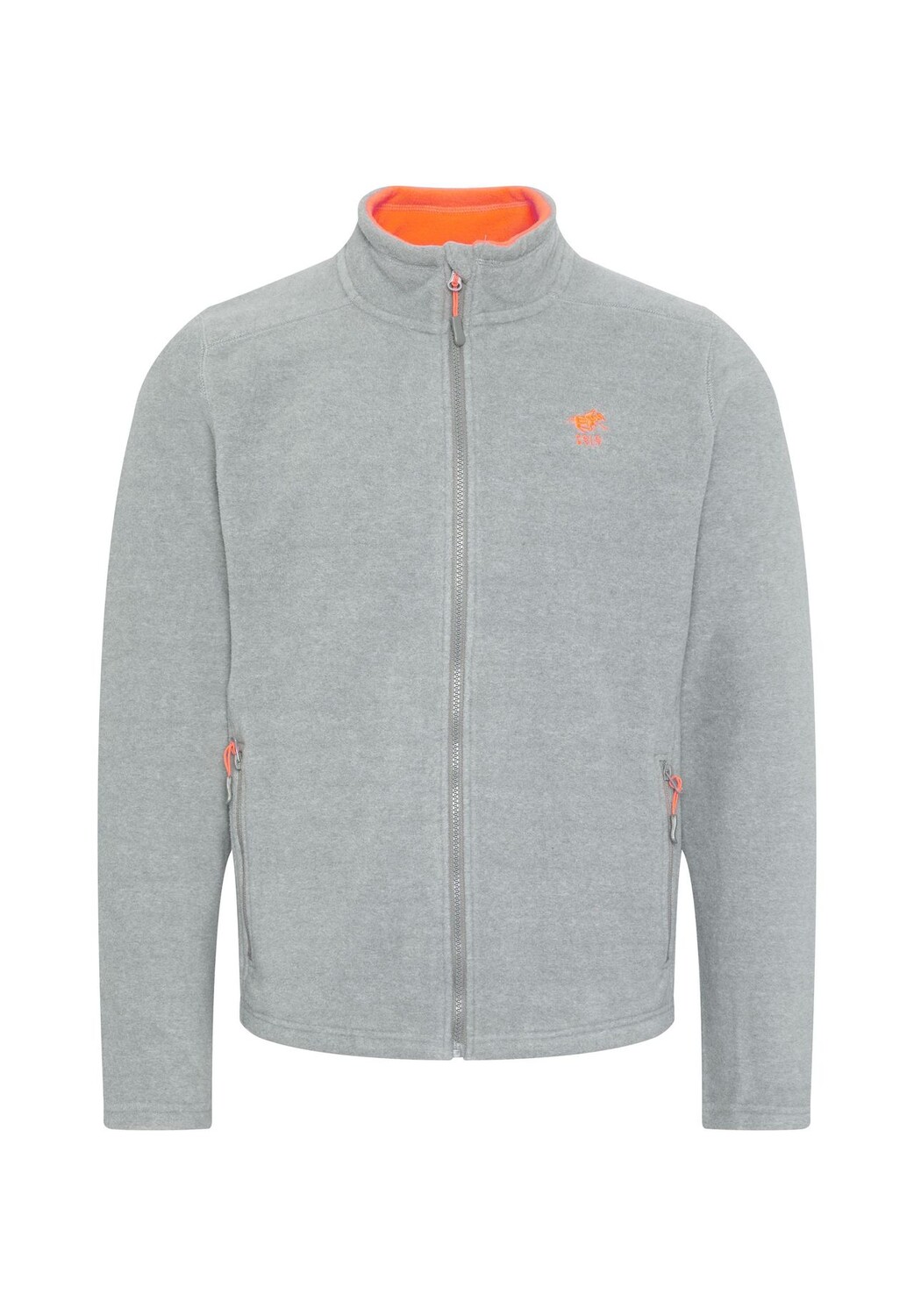 

Флисовая куртка с вышивкой этикеток POLO SYLT, цвет Neutral Gray Melange