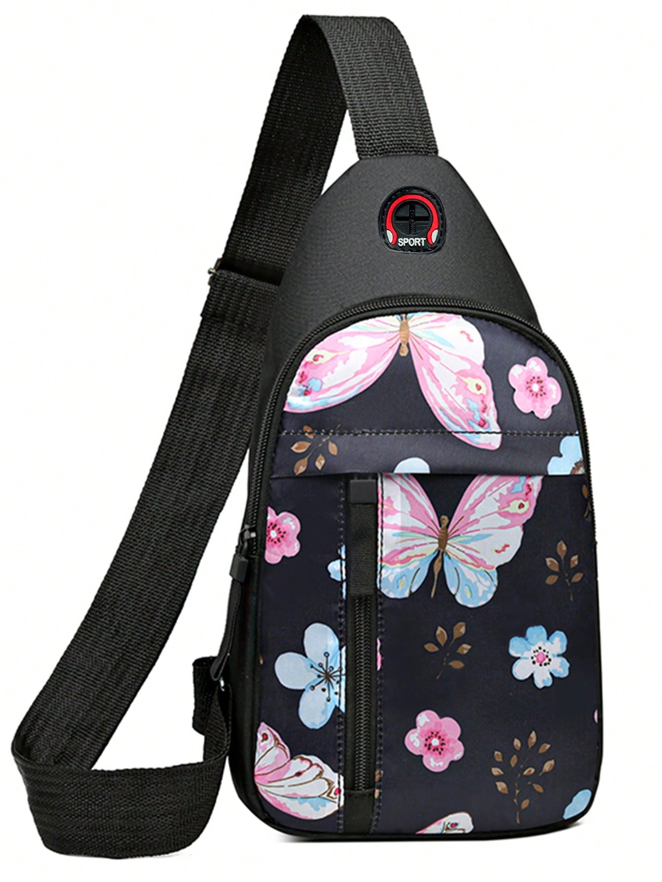 Нагрудная сумка женская многофункциональная большая вместительная студенческая корейская сумка, многоцветный