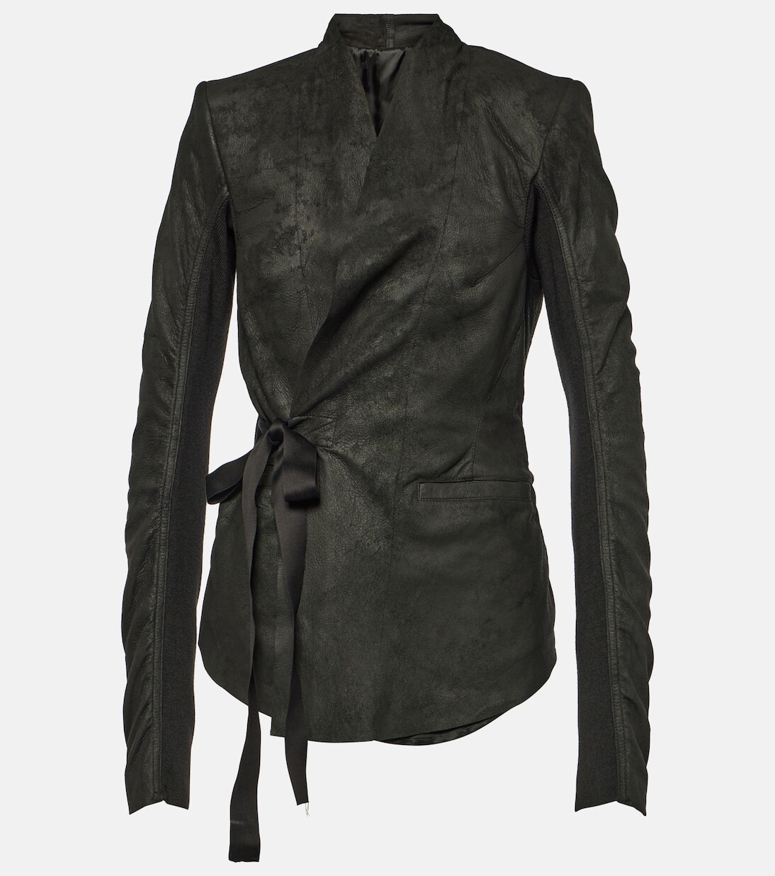 

Кожаный пиджак Rick Owens, черный