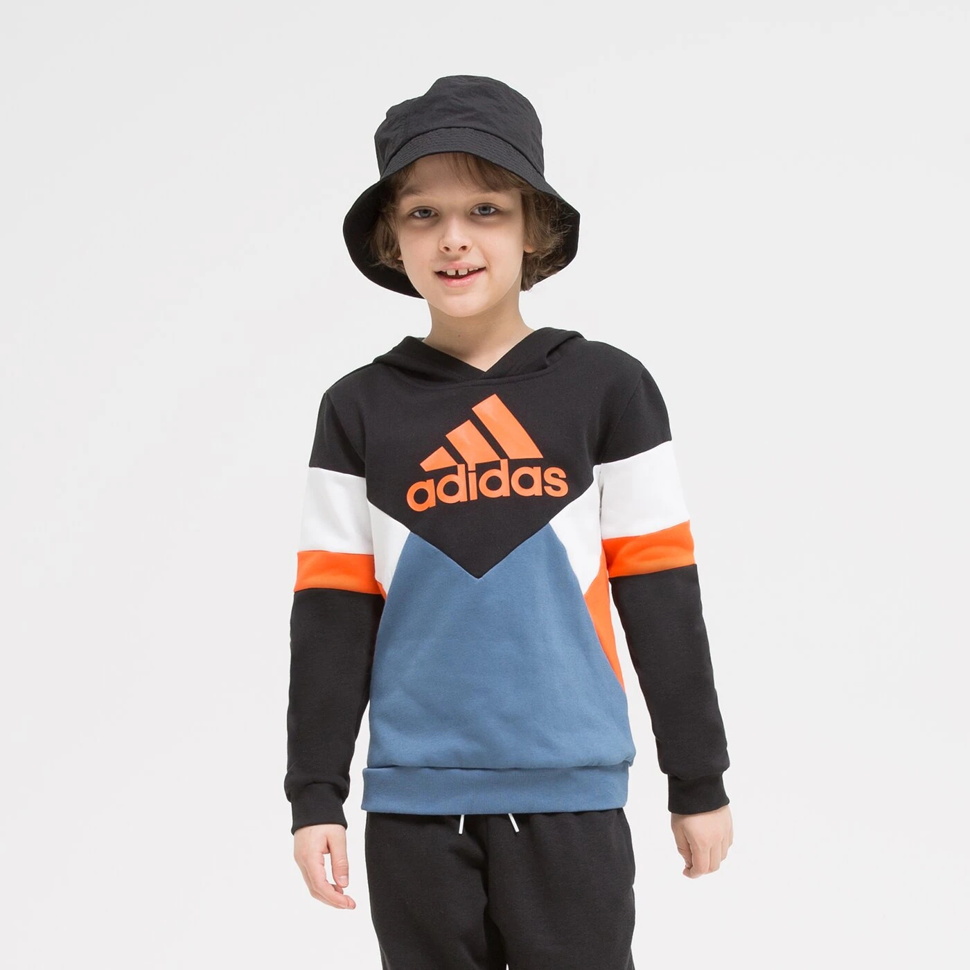 Свитшот мужской Adidas с капюшоном, черный