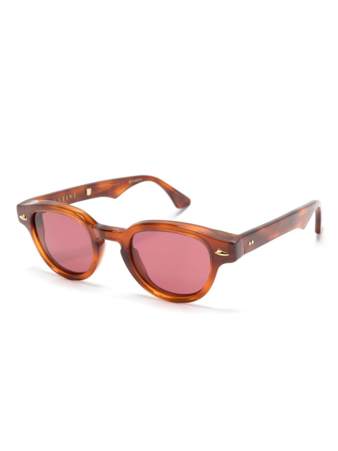 

Солнцезащитные очки Sestini Eyewear Sei e Mezzo в круглой оправе, оранжевый