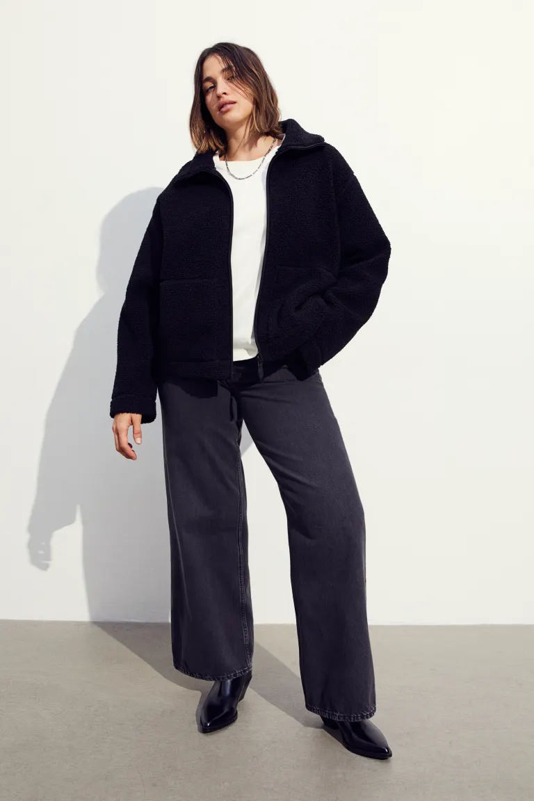 

Флисовая жилетка H&M, черный