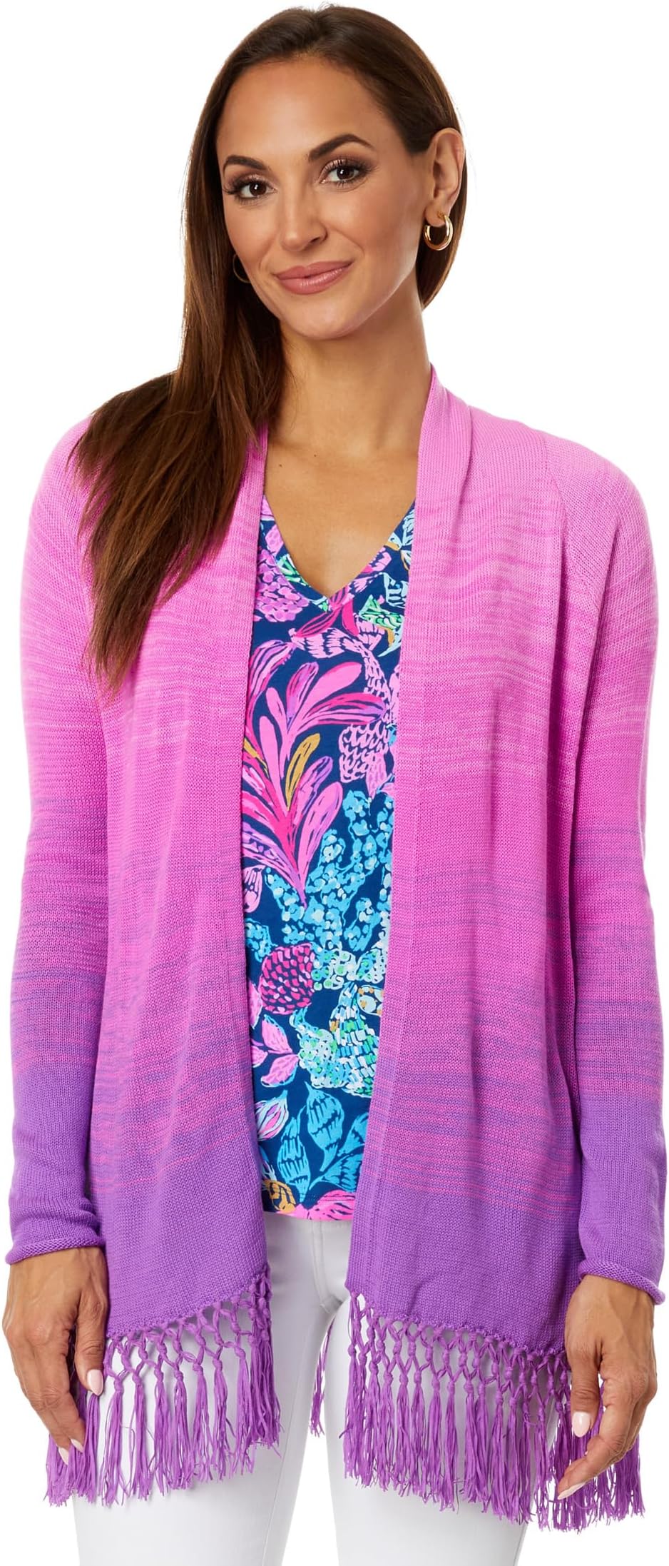 

Свитер Tatum Ombre Cardigan Lilly Pulitzer, цвет Orchid Oasis Marled Ombre