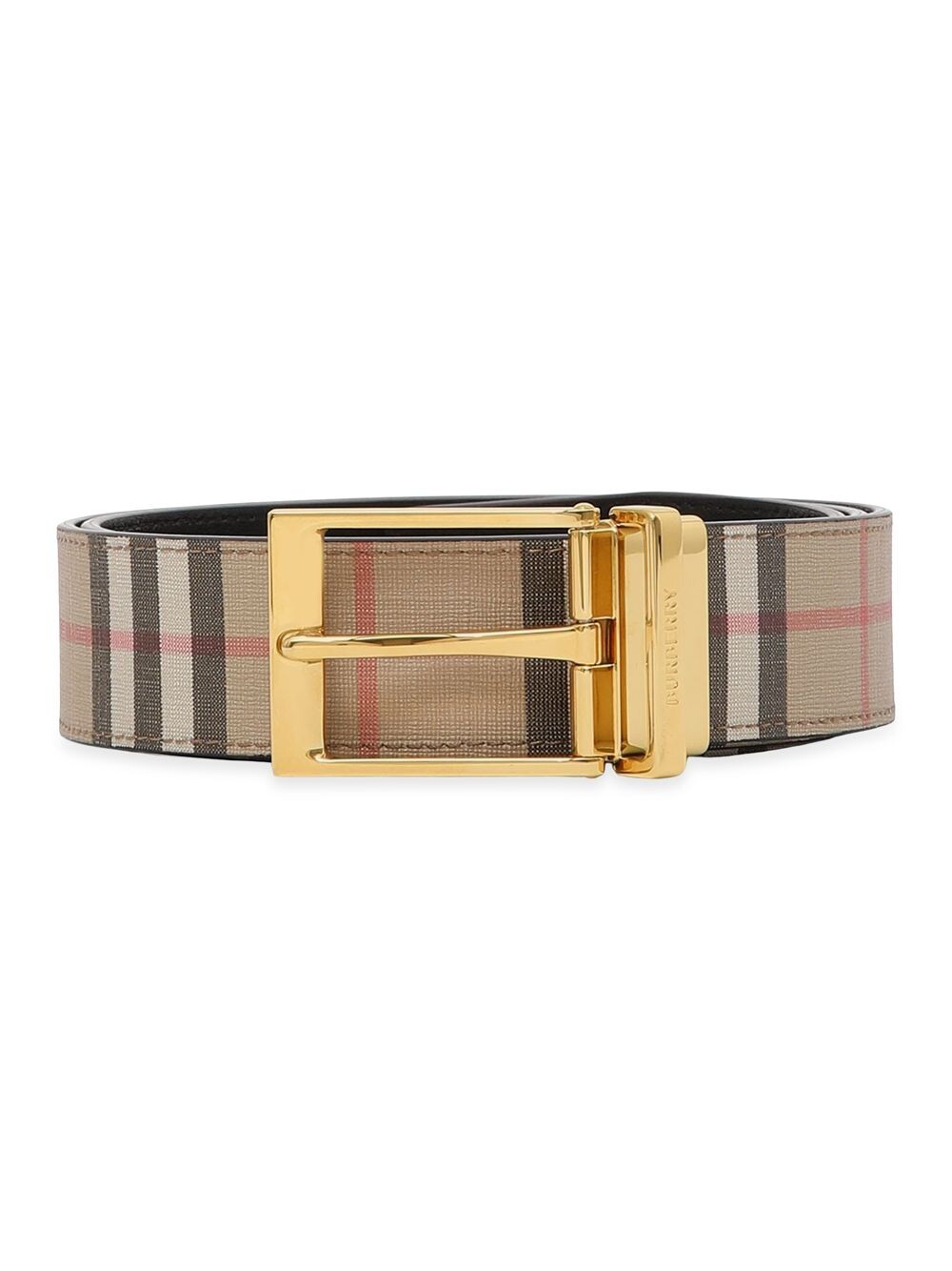 

Ремень в клетку Louis Burberry, бежевый