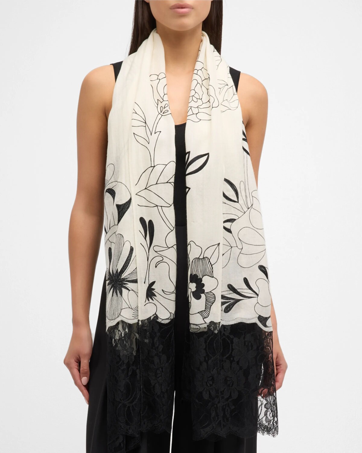

Шарф из мериносовой шерсти Bloom Season Janavi, цвет Ivory