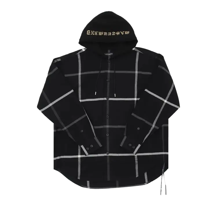 

Рубашка Mastermind Hooded Plaid 'Black', черный