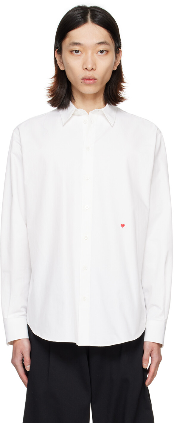 

Белая рубашка с вышивкой Moschino, цвет White