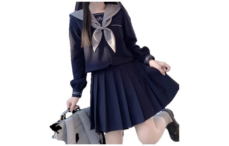 

Shinkita JK Женская униформа Shenbei Jk, цвет (Xiao Lankong) blue short sleeves + short skirt + goldfish knot