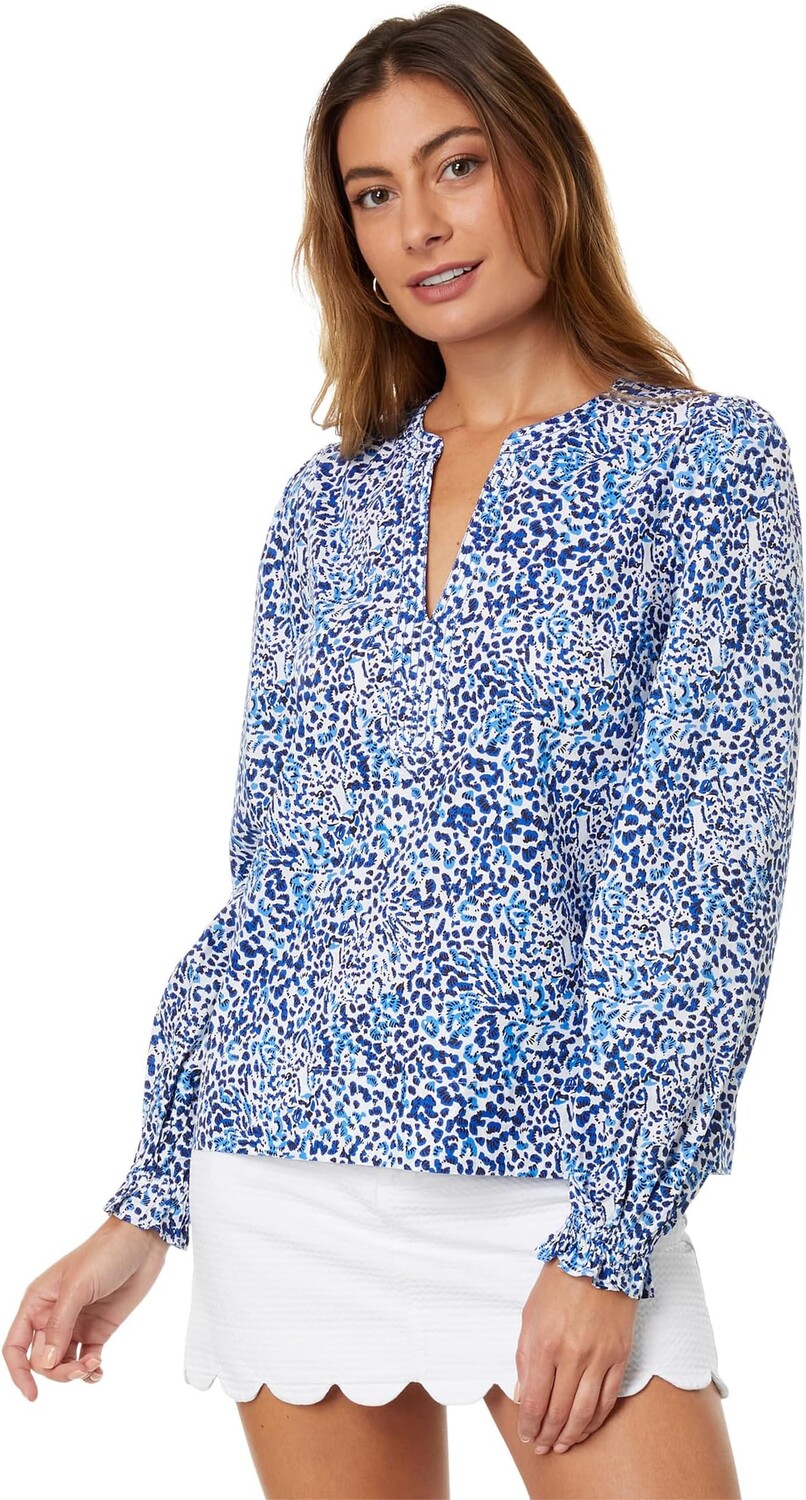 

Сошник с длинными рукавами, хлопок Lilly Pulitzer, цвет Resort White Twisted Up