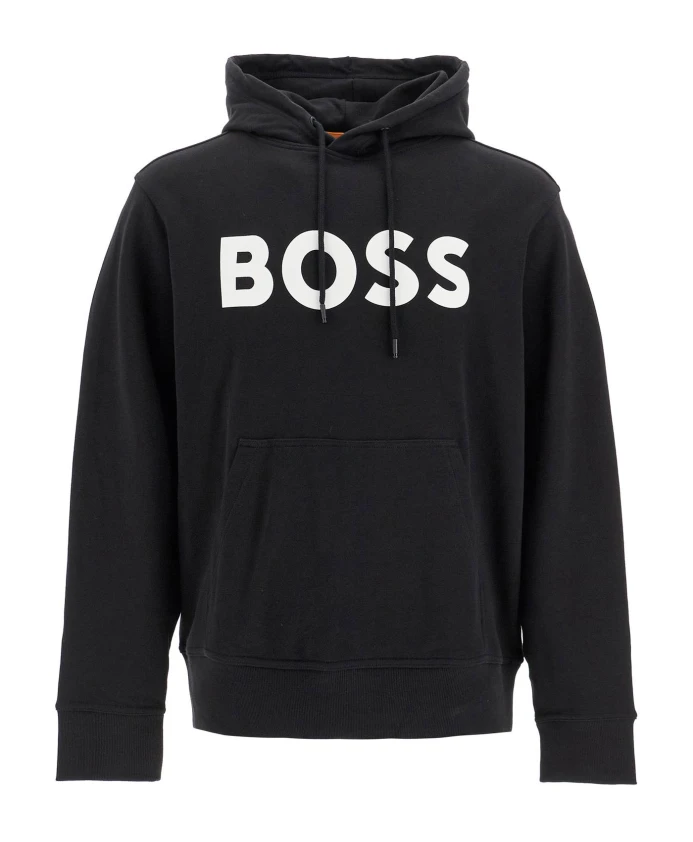 

Толстовка из матового хлопка с принтом логотипа Boss, черный