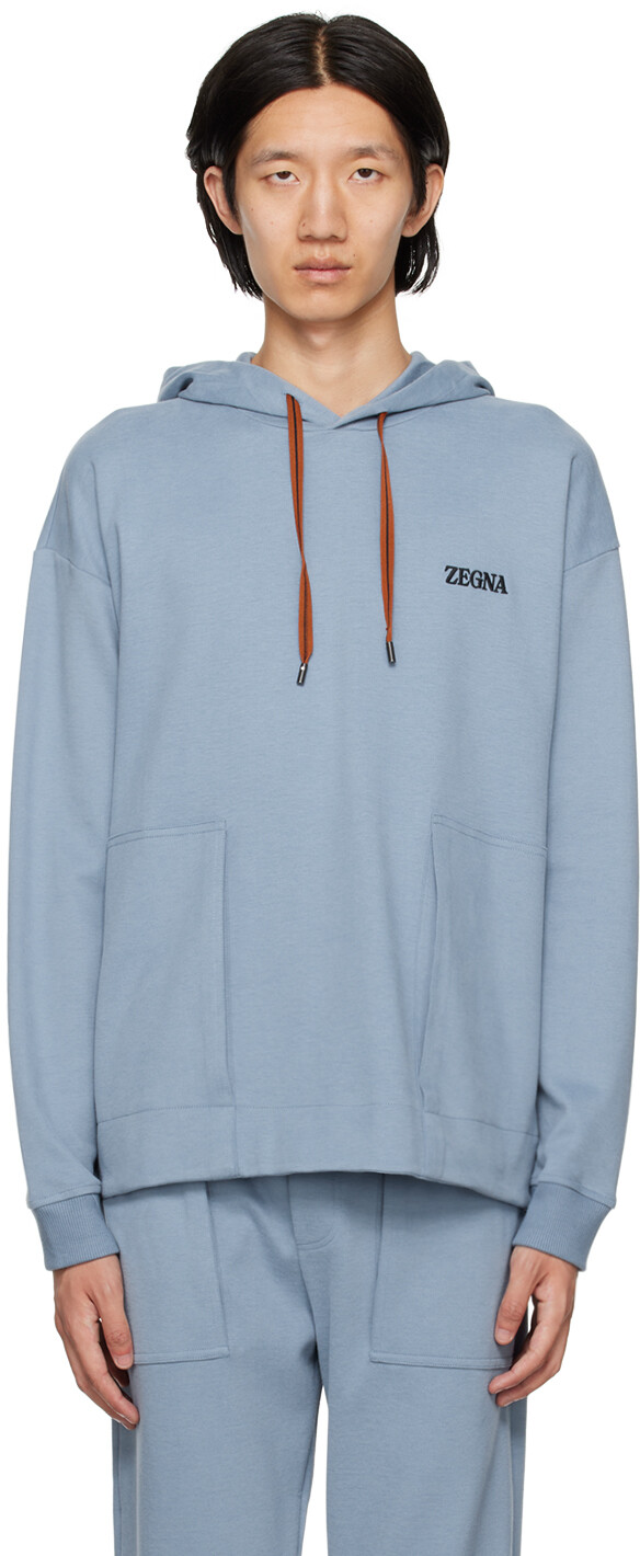 

Синий худи Essential ZEGNA