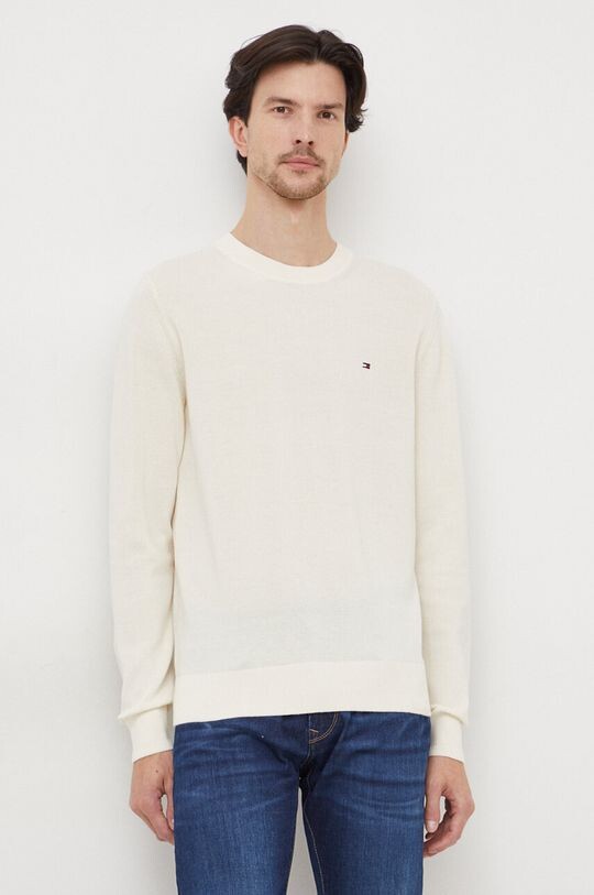 

Хлопковый свитер Tommy Hilfiger, бежевый